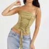 Letitia Olive Satin-Schnürkorsett Letitia Olive Satin-Schnürkorsett
