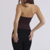 Lia Chocolat Satin-Korsetts-Oberteil mit Taillengürtel Lia Chocolat Satin-Korsetts-Oberteil mit Taillengürtel