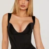 Liberty Schwarzes Satin-Korsett Liberty Schwarzes Satin-Korsett
