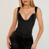 Liberty Schwarzes Satin-Korsett Liberty Schwarzes Satin-Korsett