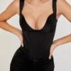 Liberty Schwarzes Satin-Korsett Liberty Schwarzes Satin-Korsett
