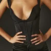 Liberty Schwarzes Satin-Korsett Liberty Schwarzes Satin-Korsett