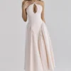 Lilli Blush Peek-a-Boo Keyhole Baumwoll-Midi-Kleid