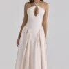 Lilli Blush Peek-a-Boo Keyhole Baumwoll-Midi-Kleid
