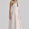 Lilli Blush Peek-a-Boo Keyhole Baumwoll-Midi-Kleid