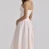 Lilli Blush Peek-a-Boo Keyhole Baumwoll-Midi-Kleid