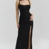 Lini Schwarzes Maxikleid aus Mesh Lini Schwarzes Maxikleid aus Mesh