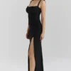 Lini Schwarzes Maxikleid aus Mesh Lini Schwarzes Maxikleid aus Mesh