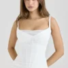 Lini Weißes Maxikleid aus Mesh Lini Weißes Maxikleid aus Mesh