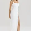 Lini Weißes Maxikleid aus Mesh Lini Weißes Maxikleid aus Mesh
