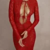 Lisandra – Rotes Maxikleid aus Spitze Lisandra – Rotes Maxikleid aus Spitze