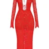 Lisandra – Rotes Maxikleid aus Spitze Lisandra – Rotes Maxikleid aus Spitze