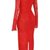 Lisandra – Rotes Maxikleid aus Spitze Lisandra – Rotes Maxikleid aus Spitze