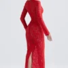 Lisandra – Rotes Maxikleid aus Spitze Lisandra – Rotes Maxikleid aus Spitze