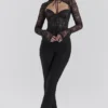 Lisette Schwarzes Spitzen-Korsetts-Oberteil mit Bolero Lisette Schwarzes Spitzen-Korsetts-Oberteil mit Bolero