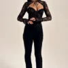 Lisette Schwarzes Spitzen-Korsetts-Oberteil mit Bolero Lisette Schwarzes Spitzen-Korsetts-Oberteil mit Bolero