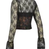 Lisette Schwarzes Spitzen-Korsetts-Oberteil mit Bolero Lisette Schwarzes Spitzen-Korsetts-Oberteil mit Bolero