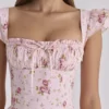 Livia Pink Vintage Rose Baumwoll-Midi-Sommerkleid Livia Pink Vintage Rose Baumwoll-Midi-Sommerkleid