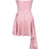 Lola Pink Jacquard-Minikleid mit Drapierung Lola Pink Jacquard-Minikleid mit Drapierung