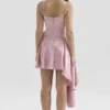 Lola Pink Jacquard-Minikleid mit Drapierung Lola Pink Jacquard-Minikleid mit Drapierung