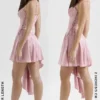 Lola Pink Jacquard-Minikleid mit Drapierung Lola Pink Jacquard-Minikleid mit Drapierung