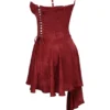 Lola – Weinrotes Jacquard-Satin-Minikleid mit Drapierung Lola – Weinrotes Jacquard-Satin-Minikleid mit Drapierung