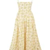 Lolita Buttercup Vintage-Korsetts-Sommerkleid aus Baumwolle mit Blumenprint Lolita Buttercup Vintage-Korsetts-Sommerkleid aus Baumwolle mit Blumenprint