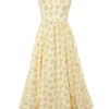 Lolita Buttercup Vintage-Korsetts-Sommerkleid aus Baumwolle mit Blumenprint Lolita Buttercup Vintage-Korsetts-Sommerkleid aus Baumwolle mit Blumenprint