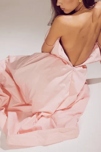 Lolita Rose Pink Baumwoll-Korsetts-Sommerkleider