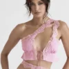 Lorena Pink Floaty Cropped Top Lorena Pink Floaty Cropped Top