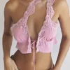 Lorena Pink Floaty Cropped Top Lorena Pink Floaty Cropped Top