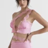 Lorena Pink Floaty Cropped Top Lorena Pink Floaty Cropped Top
