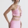 Lorena Pink Floaty Cropped Top Lorena Pink Floaty Cropped Top