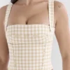 Lottie Gingerbread Gingham Korsett Lottie Gingerbread Gingham Korsett