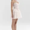 Louisa Vintage Mini-Kleid aus cremefarbener Spitze Louisa Vintage Mini-Kleid aus cremefarbener Spitze