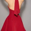 Loulette Rotes Minikleid mit Neckholder und Schleifen Loulette Rotes Minikleid mit Neckholder und Schleifen
