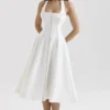 Loulou Midi-Kleid in Elfenbein mit Neckholder Loulou Midi-Kleid in Elfenbein mit Neckholder