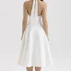 Loulou Midi-Kleid in Elfenbein mit Neckholder Loulou Midi-Kleid in Elfenbein mit Neckholder