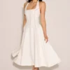 Loulou Midi-Kleid in Elfenbein mit Neckholder Loulou Midi-Kleid in Elfenbein mit Neckholder