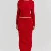 Lourdes Scarlet Maxirock aus Kaschmirmischung Lourdes Scarlet Maxirock aus Kaschmirmischung