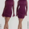 Lucasta Mulberry gerafftes Minikleid Lucasta Mulberry gerafftes Minikleid