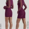 Lucasta Mulberry gerafftes Minikleid Lucasta Mulberry gerafftes Minikleid