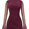 Lucasta Mulberry gerafftes Minikleid Lucasta Mulberry gerafftes Minikleid