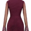 Lucasta Mulberry gerafftes Minikleid Lucasta Mulberry gerafftes Minikleid