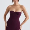 Lucia Grape – trägerloses Korsetts-Maxikleid Lucia Grape – trägerloses Korsetts-Maxikleid