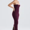 Lucia Grape – trägerloses Korsetts-Maxikleid Lucia Grape – trägerloses Korsetts-Maxikleid
