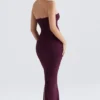 Lucia Grape – trägerloses Korsetts-Maxikleid Lucia Grape – trägerloses Korsetts-Maxikleid