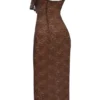 Lucianna Espresso Spitzen-Maxikleid Lucianna Espresso Spitzen-Maxikleid