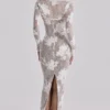 Lucienne – Elfenbeinfarbenes Maxikleid aus bestickter Spitze – Limitierte Edition Lucienne – Elfenbeinfarbenes Maxikleid aus bestickter Spitze – Limitierte Edition