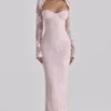 Lucienne – Maxikleid aus rosa Spitze Lucienne – Maxikleid aus rosa Spitze